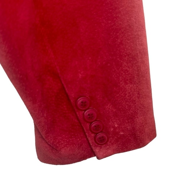 🍁Vintage Genuine Suede Blazer Fully Lined Red Rust Size Large 🍁 - Picture 5 of 9